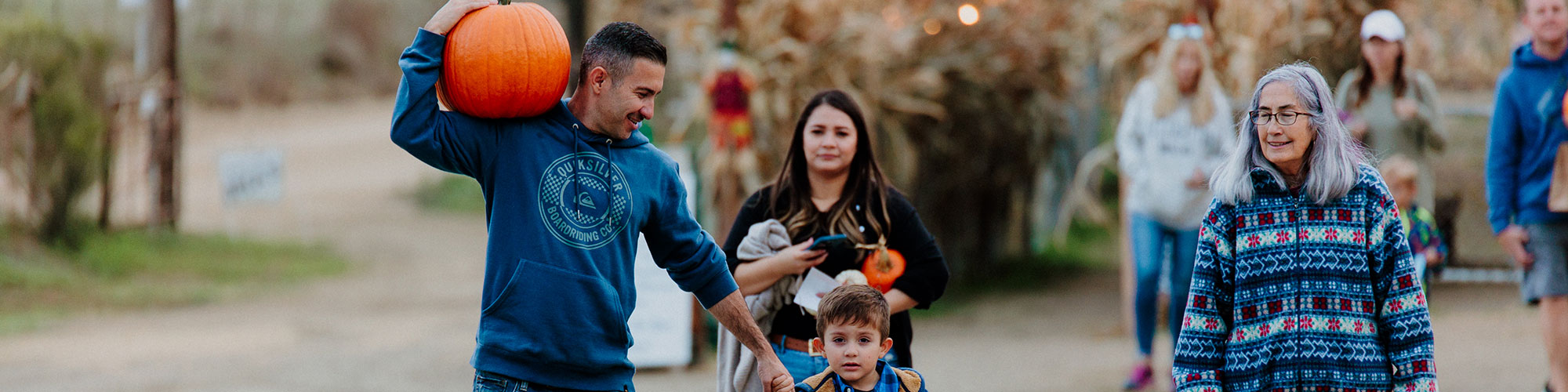 Family With Pumpkin