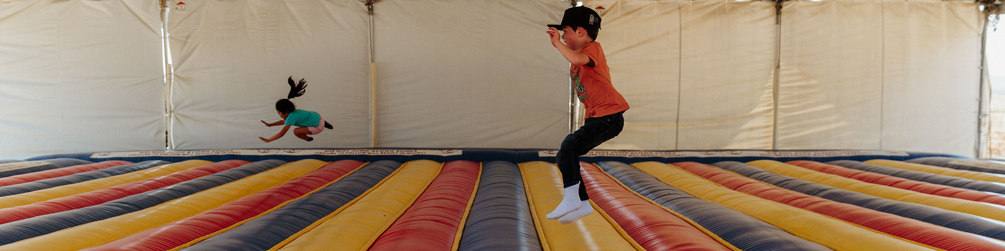 Kids On Jump Pad